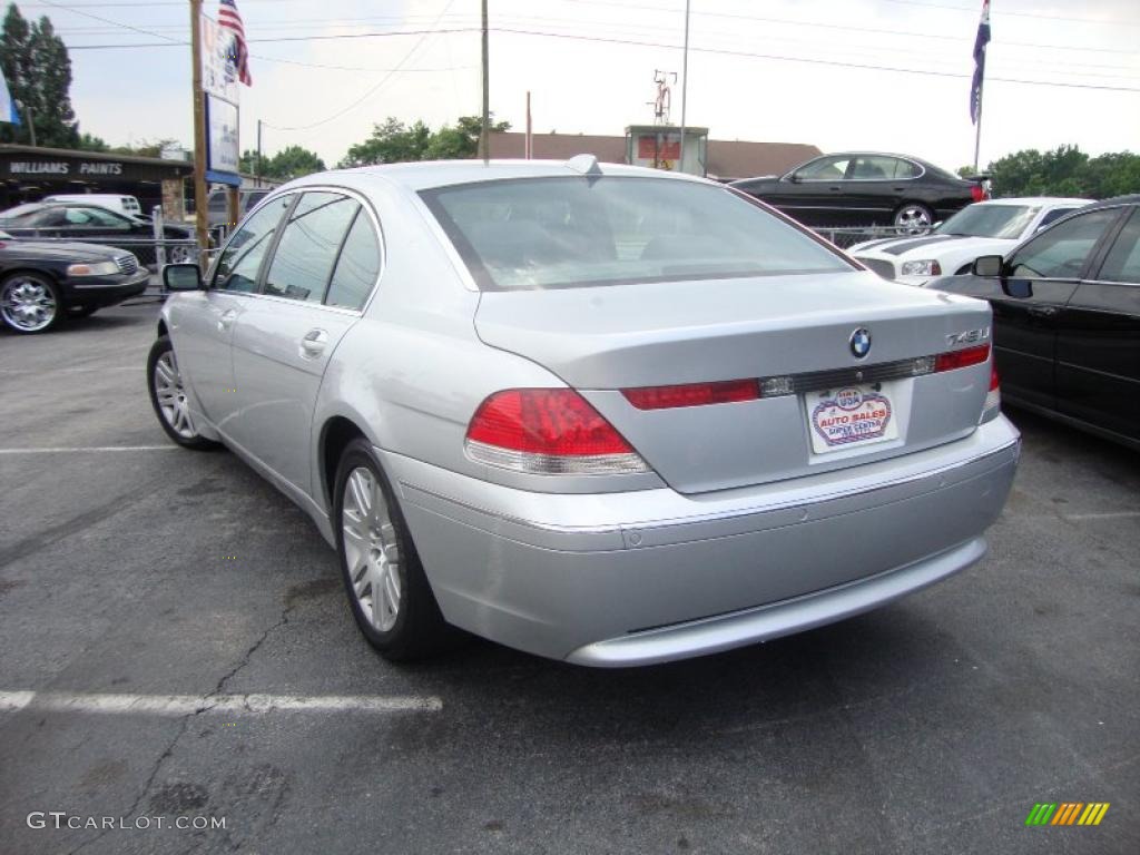 2003 7 Series 745Li Sedan - Titanium Silver Metallic / Basalt Grey/Flannel Grey photo #7