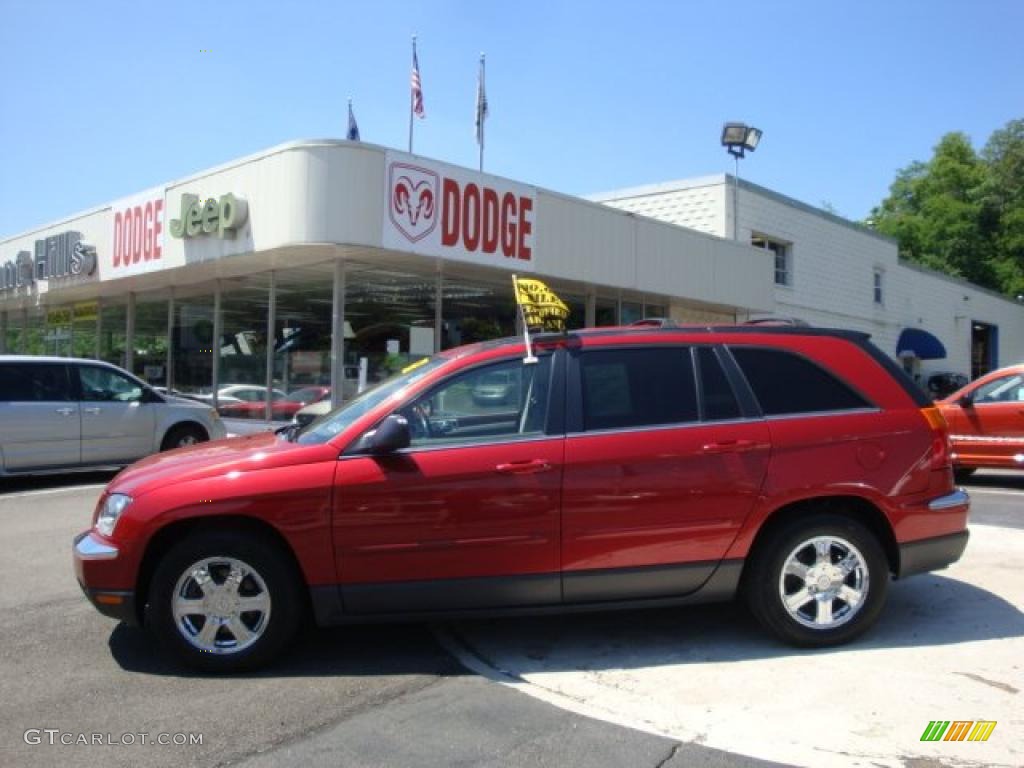 2006 Pacifica Touring AWD - Inferno Red Crystal Pearl / Light Taupe photo #1