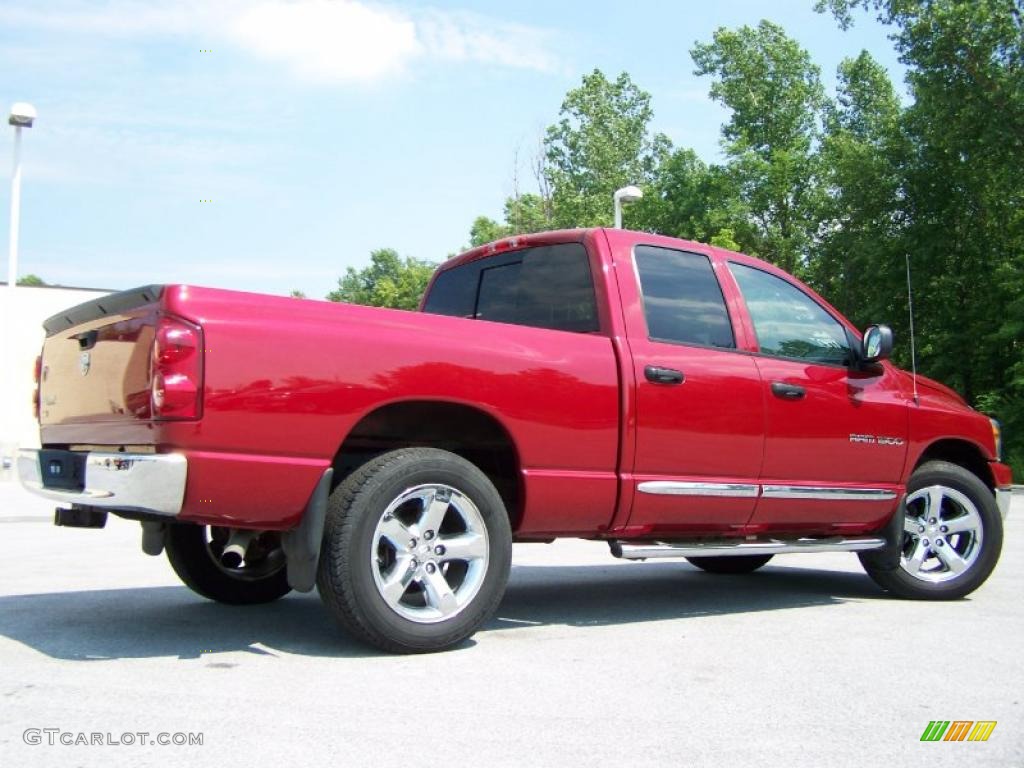 2007 Ram 1500 Big Horn Edition Quad Cab - Inferno Red Crystal Pearl / Medium Slate Gray photo #7