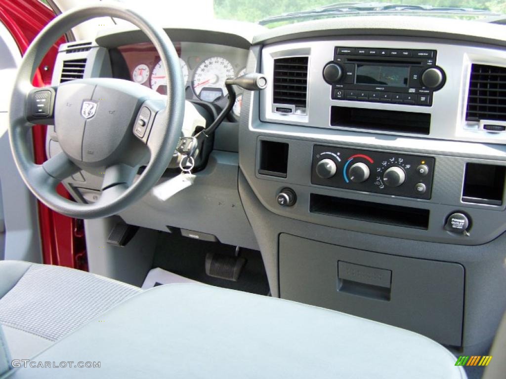 2007 Ram 1500 Big Horn Edition Quad Cab - Inferno Red Crystal Pearl / Medium Slate Gray photo #14