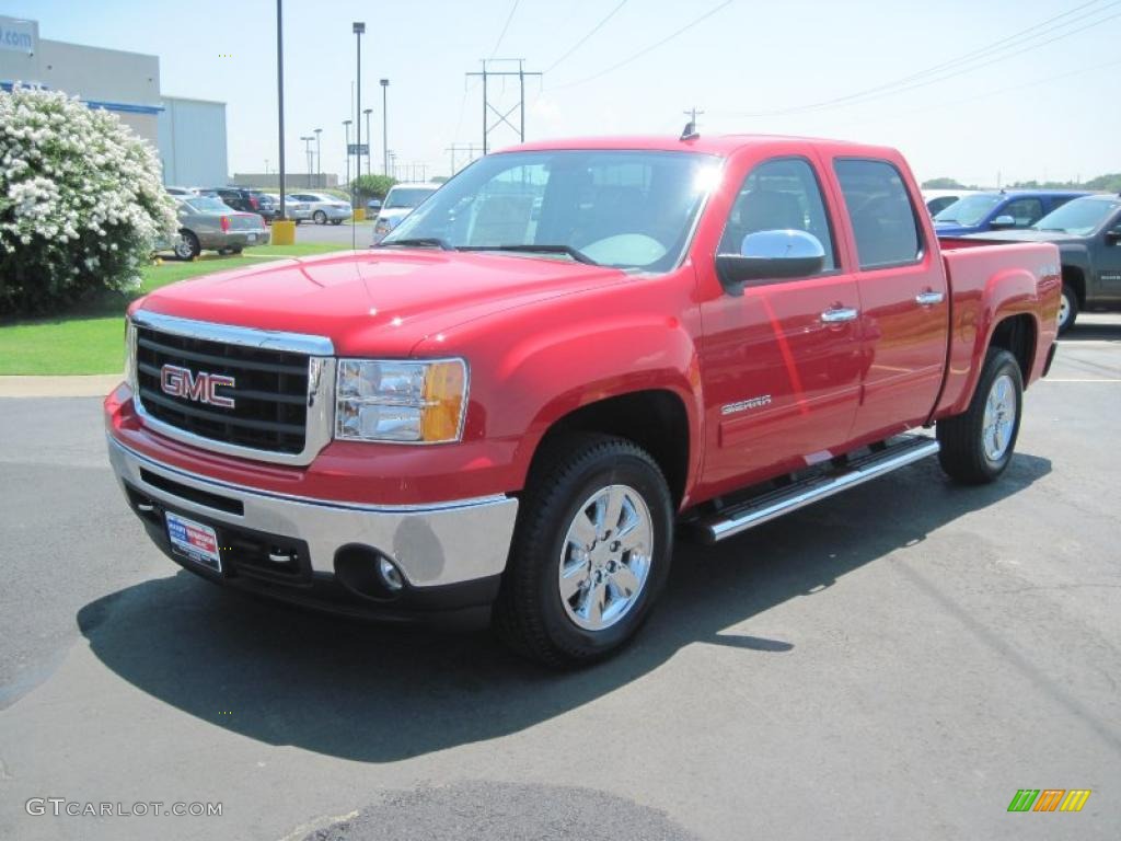 2010 Sierra 1500 SLT Crew Cab 4x4 - Fire Red / Dark Titanium/Light Titanium photo #1