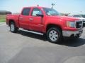 2010 Fire Red GMC Sierra 1500 SLT Crew Cab 4x4  photo #3