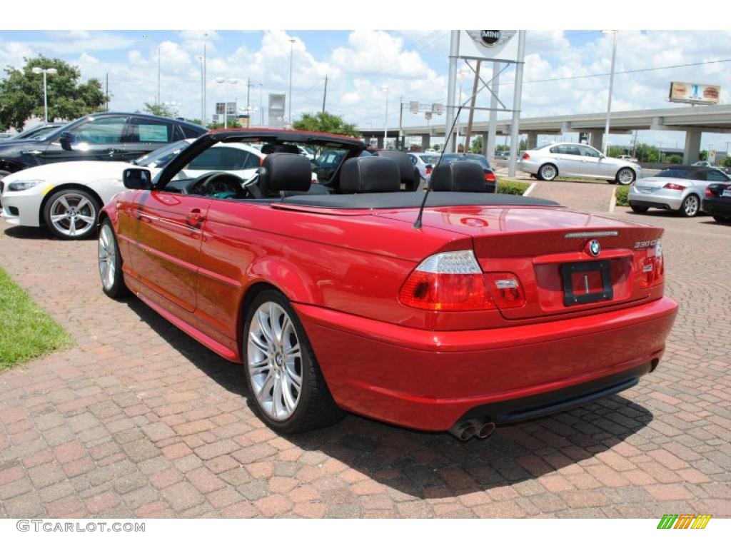 2005 3 Series 330i Convertible - Imola Red / Black photo #5