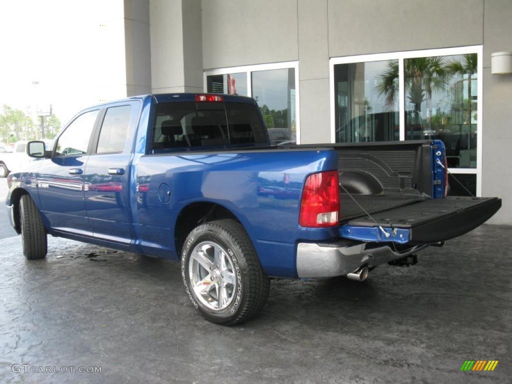 2010 Ram 1500 Big Horn Quad Cab - Deep Water Blue Pearl / Dark Slate/Medium Graystone photo #7