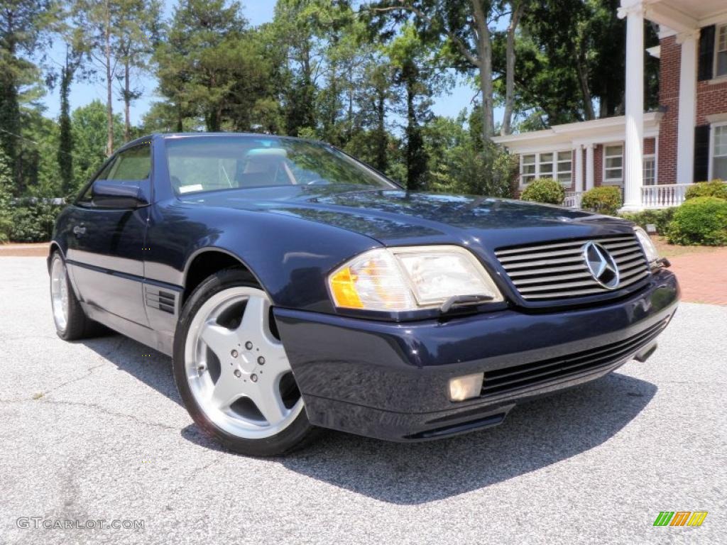 1995 SL 500 Roadster - Midnight Blue / Parchment Beige photo #28