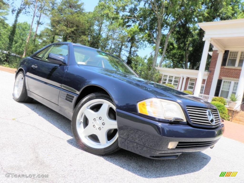 1995 SL 500 Roadster - Midnight Blue / Parchment Beige photo #29