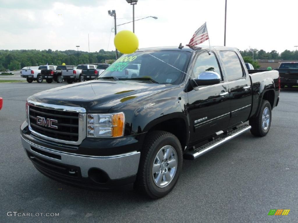 2010 Sierra 1500 SLE Crew Cab - Onyx Black / Ebony photo #1