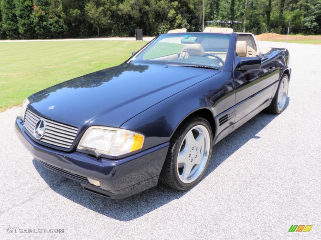 1995 SL 500 Roadster - Midnight Blue / Parchment Beige photo #61
