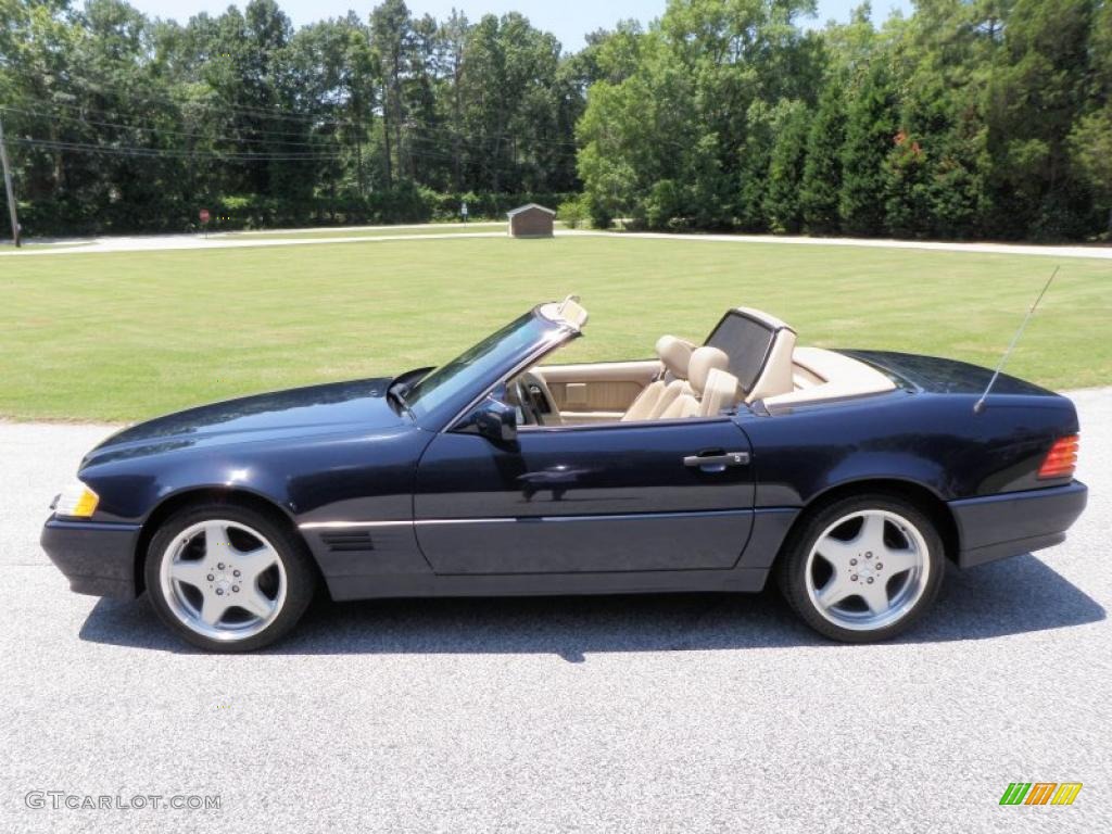 1995 SL 500 Roadster - Midnight Blue / Parchment Beige photo #63