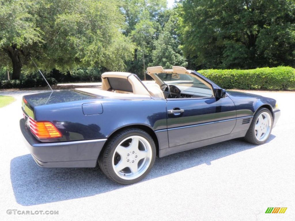 1995 SL 500 Roadster - Midnight Blue / Parchment Beige photo #64
