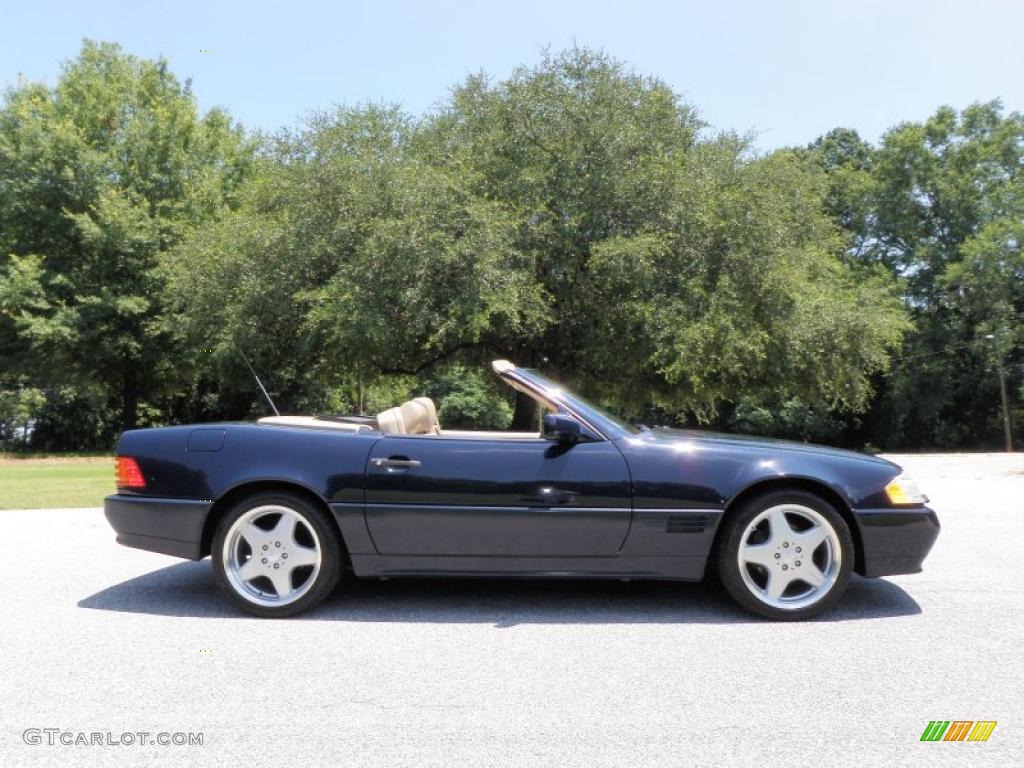 1995 SL 500 Roadster - Midnight Blue / Parchment Beige photo #67