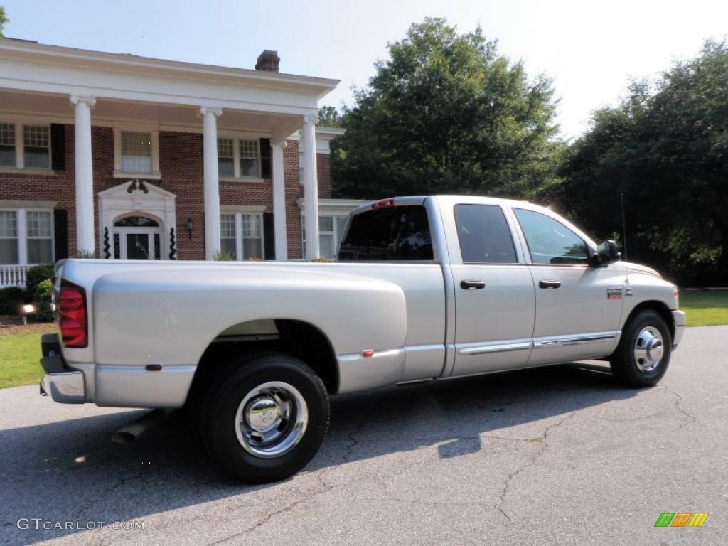 2008 Ram 3500 Big Horn Edition Quad Cab Dually - Bright Silver Metallic / Medium Slate Gray photo #4