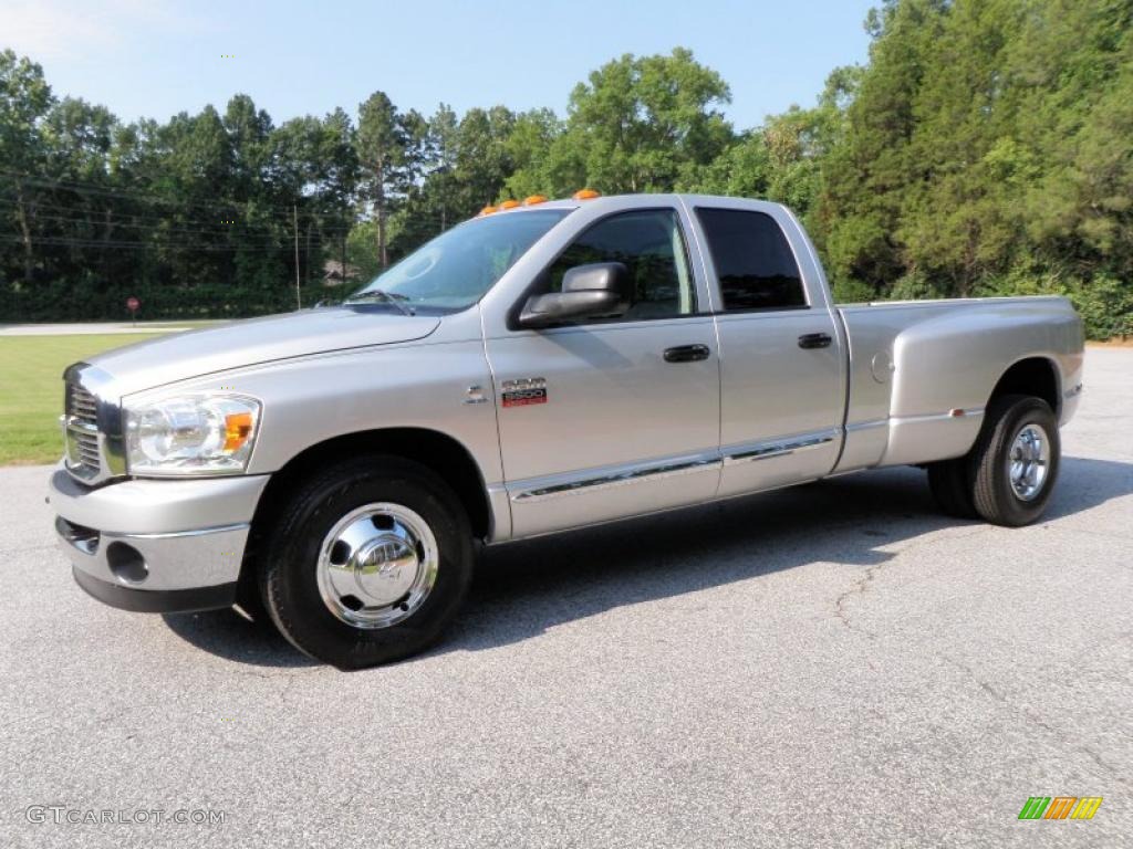 2008 Ram 3500 Big Horn Edition Quad Cab Dually - Bright Silver Metallic / Medium Slate Gray photo #8