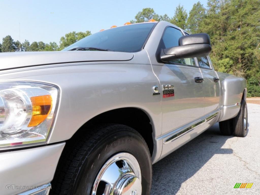 2008 Ram 3500 Big Horn Edition Quad Cab Dually - Bright Silver Metallic / Medium Slate Gray photo #18