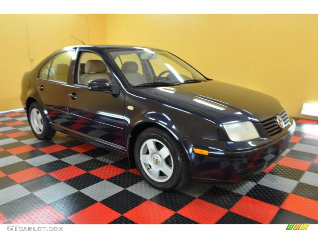 1999 Jetta GLS Sedan - Atlantic Blue Mica / Beige photo #1