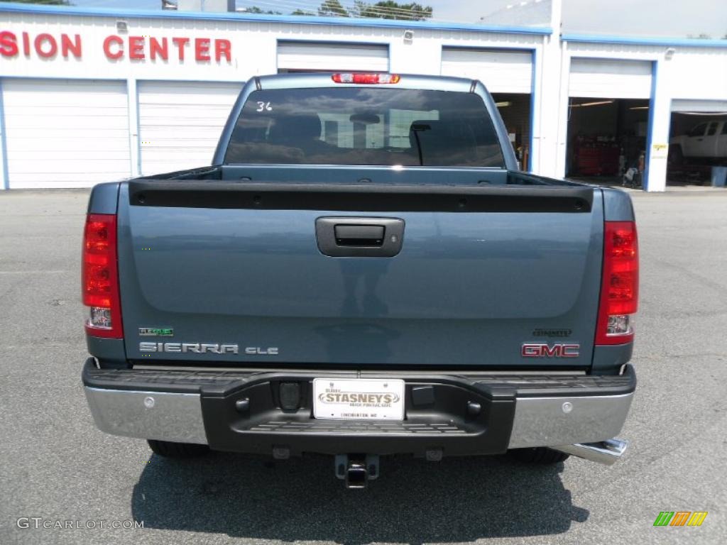 2010 Sierra 1500 SLE Crew Cab - Stealth Gray Metallic / Ebony photo #4