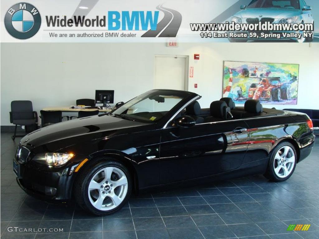 2008 3 Series 328i Convertible - Jet Black / Black photo #3