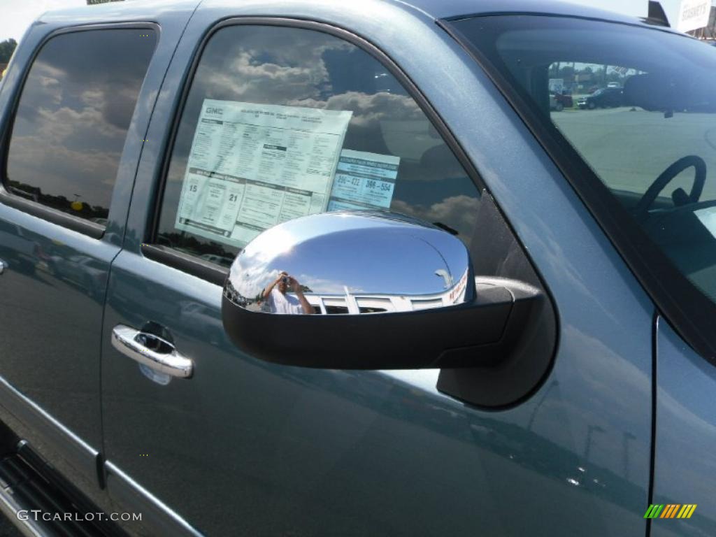 2010 Sierra 1500 SLE Crew Cab - Stealth Gray Metallic / Ebony photo #22