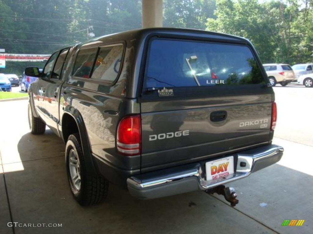2003 Dakota SLT Quad Cab 4x4 - Graphite Metallic / Dark Slate Gray photo #4