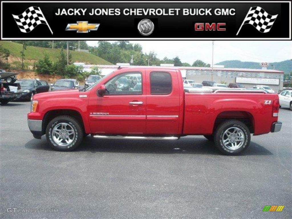 2008 Sierra 1500 SLE Extended Cab 4x4 - Fire Red / Ebony photo #1