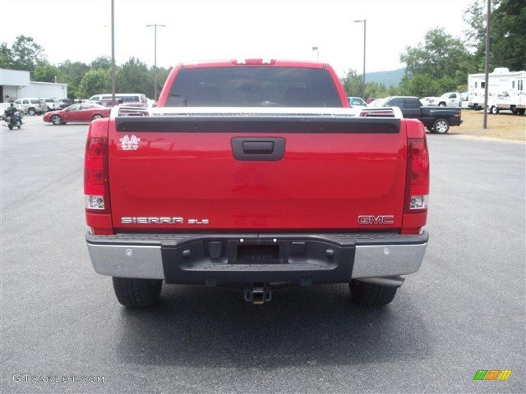 2008 Sierra 1500 SLE Extended Cab 4x4 - Fire Red / Ebony photo #11