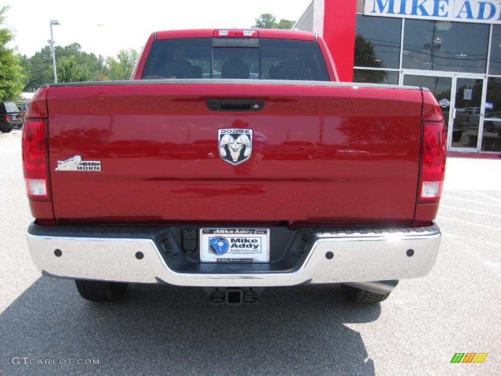2010 Ram 3500 Big Horn Edition Crew Cab - Inferno Red Crystal Pearl / Light Pebble Beige/Bark Brown photo #5