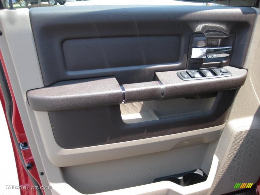 2010 Ram 3500 Big Horn Edition Crew Cab - Inferno Red Crystal Pearl / Light Pebble Beige/Bark Brown photo #12