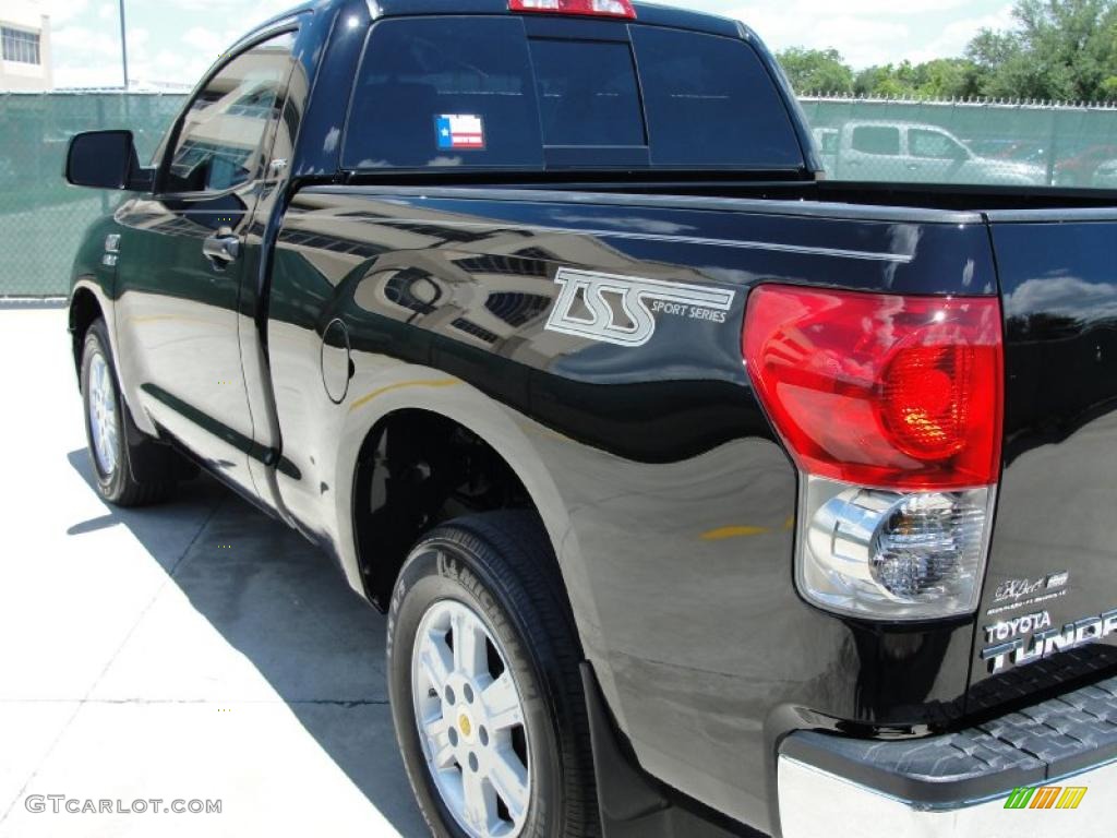 2007 Tundra TSS Texas Edition Regular Cab - Black / Black/Beige photo #5