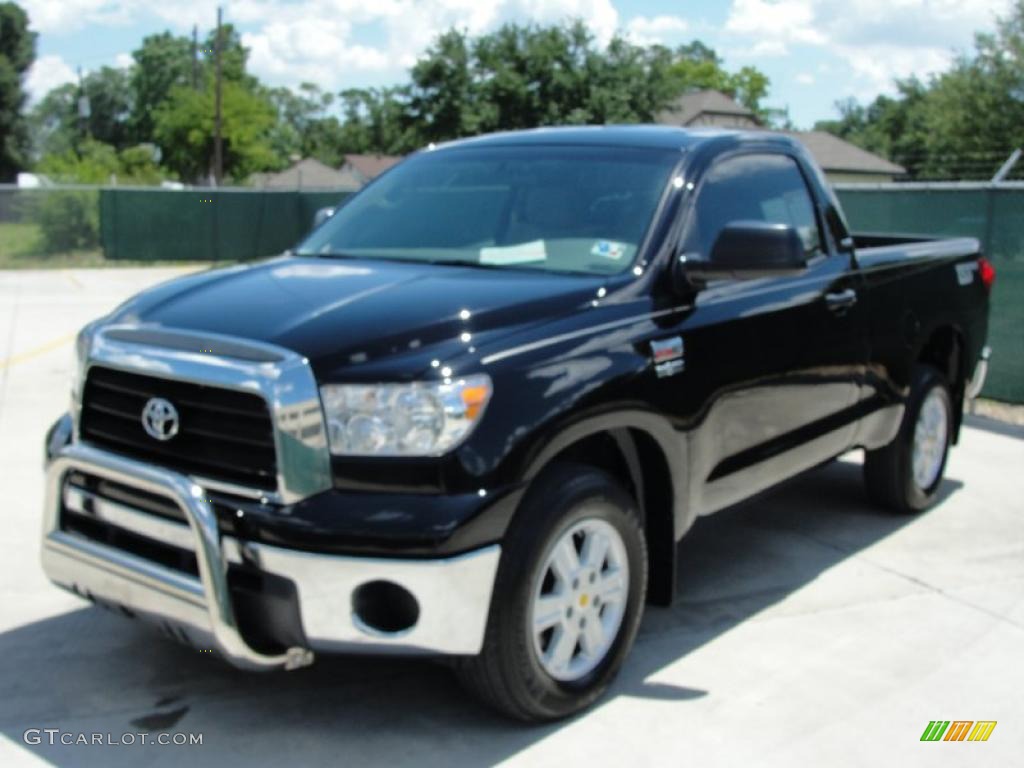 2007 Tundra TSS Texas Edition Regular Cab - Black / Black/Beige photo #7