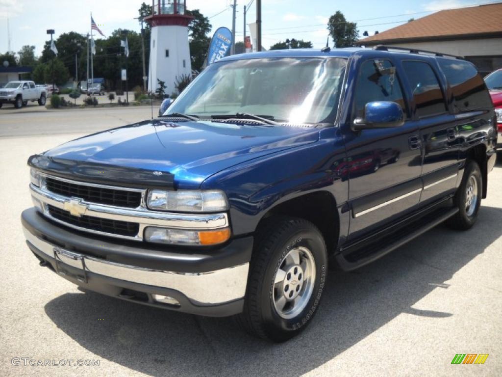 2003 Suburban 1500 LT 4x4 - Indigo Blue Metallic / Gray/Dark Charcoal photo #3