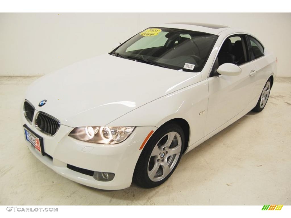 2008 3 Series 328i Coupe - Alpine White / Black photo #10