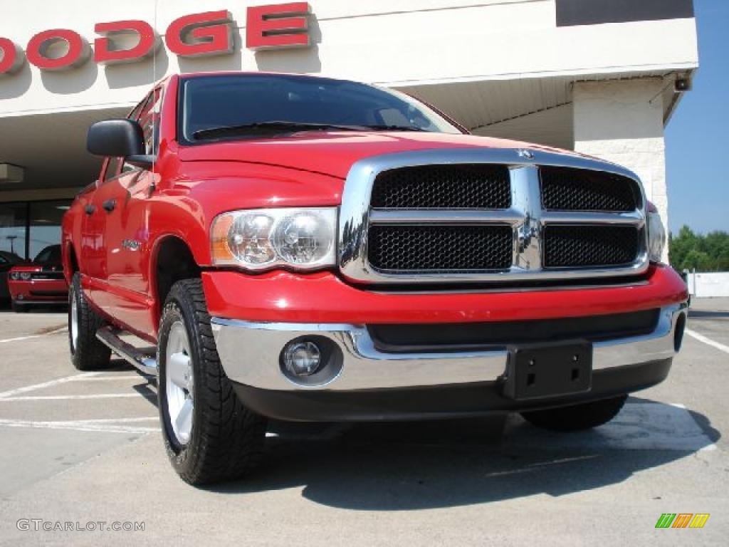 2003 Ram 1500 SLT Quad Cab 4x4 - Flame Red / Gray photo #1