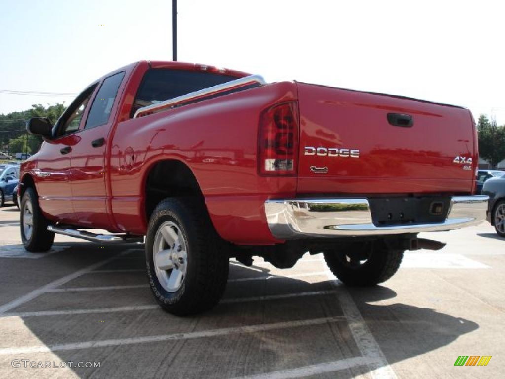 2003 Ram 1500 SLT Quad Cab 4x4 - Flame Red / Gray photo #5