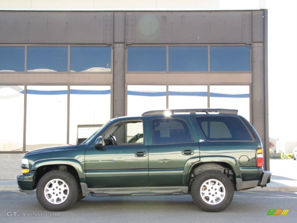 2004 Tahoe Z71 4x4 - Dark Green Metallic / Tan/Neutral photo #1