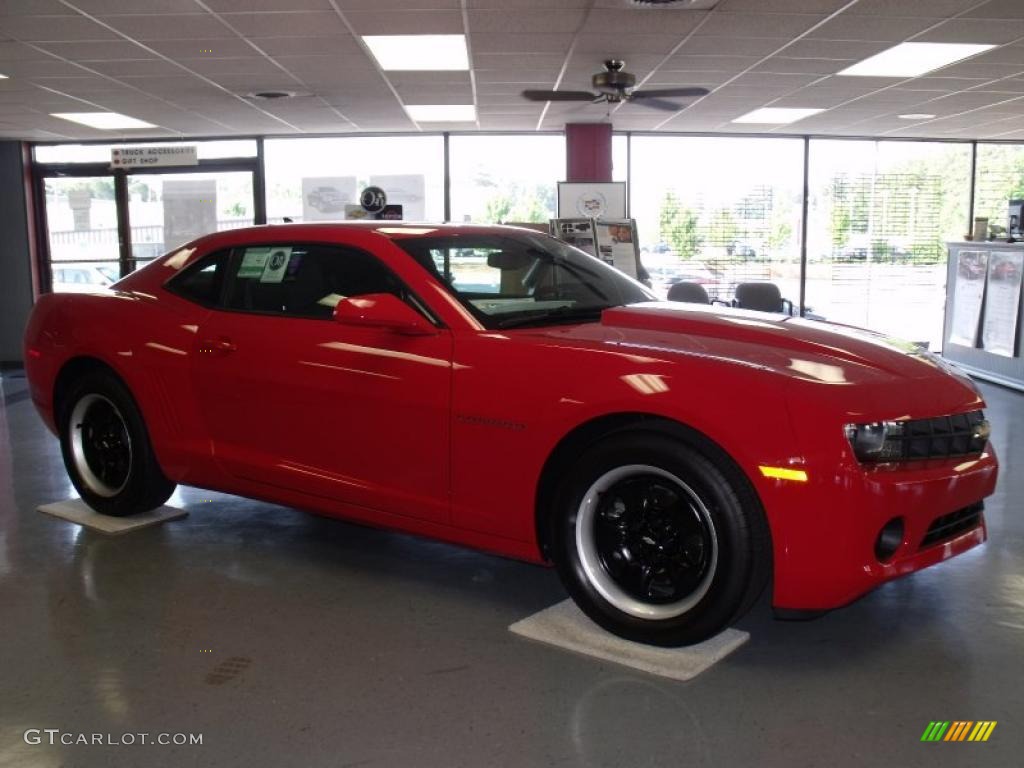 2010 Camaro LS Coupe - Victory Red / Black photo #4