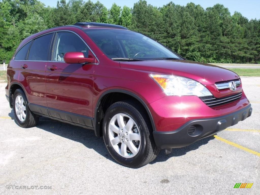 2009 CR-V EX-L - Tango Red Pearl / Gray photo #7