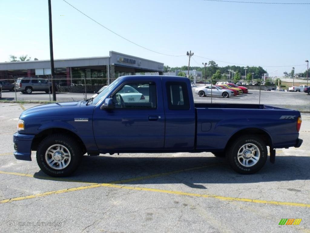 2007 Ranger STX SuperCab - Vista Blue Metallic / Ebony/Blue photo #2