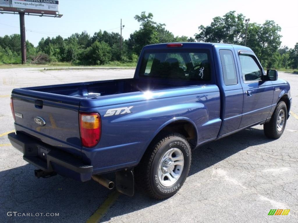 2007 Ranger STX SuperCab - Vista Blue Metallic / Ebony/Blue photo #5