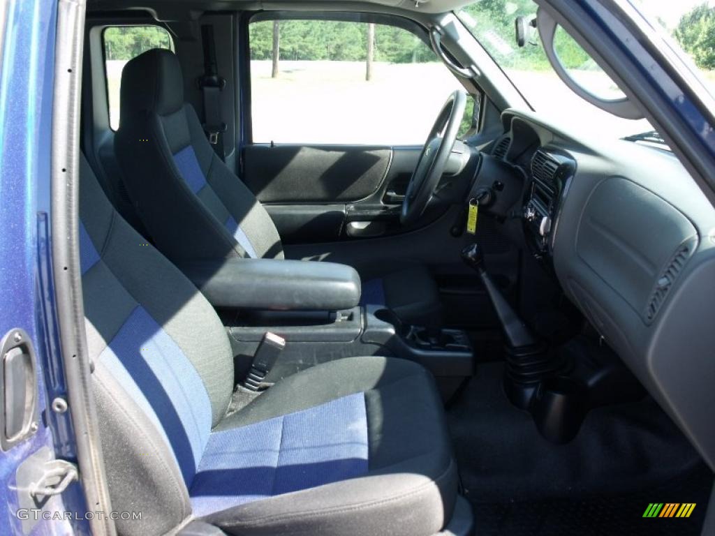 2007 Ranger STX SuperCab - Vista Blue Metallic / Ebony/Blue photo #12