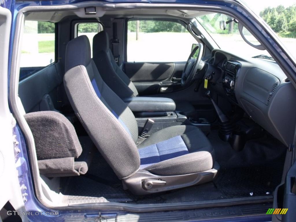 2007 Ranger STX SuperCab - Vista Blue Metallic / Ebony/Blue photo #13