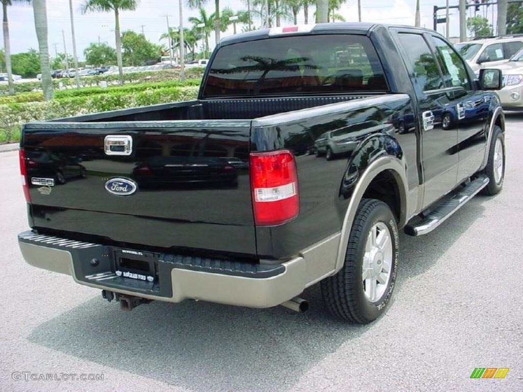 2004 F150 Lariat SuperCrew - Black / Tan photo #6