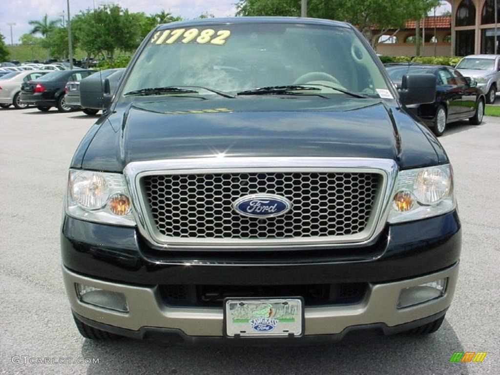 2004 F150 Lariat SuperCrew - Black / Tan photo #16