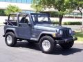 2001 Steel Blue Pearl Jeep Wrangler SE 4x4  photo #2