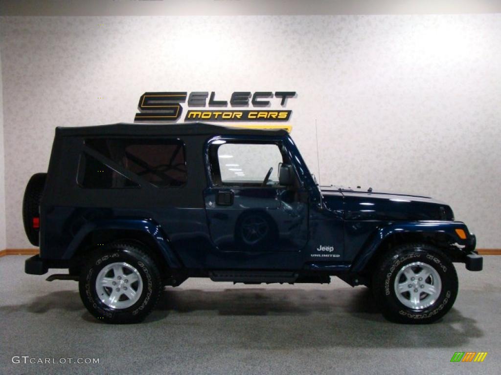 2006 Wrangler Unlimited 4x4 - Midnight Blue Pearl / Dark Slate Gray photo #4