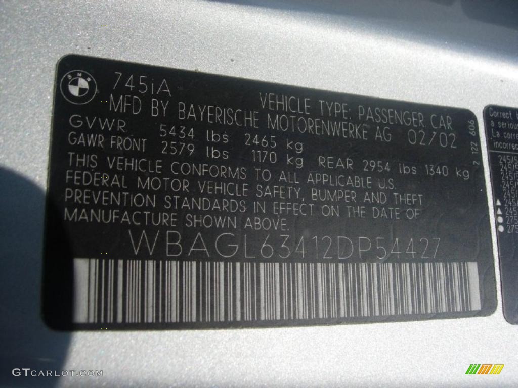 2002 7 Series 745i Sedan - Titanium Silver Metallic / Flannel Grey photo #26