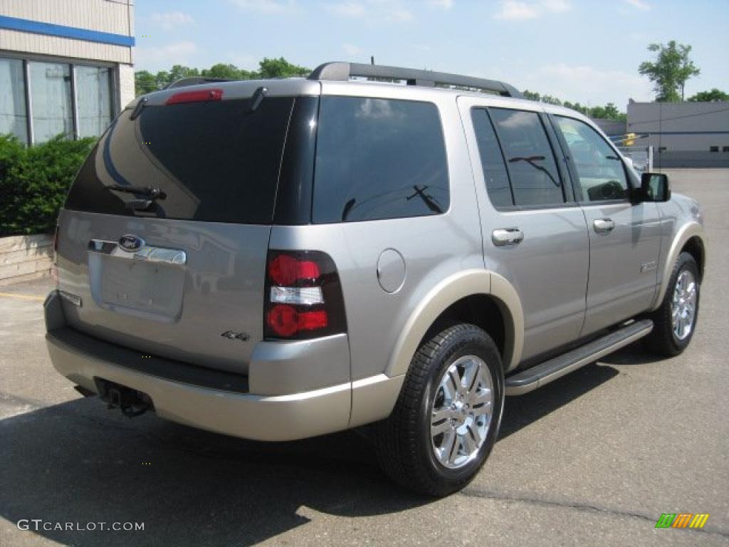 2008 Explorer Eddie Bauer 4x4 - Vapor Silver Metallic / Camel photo #3