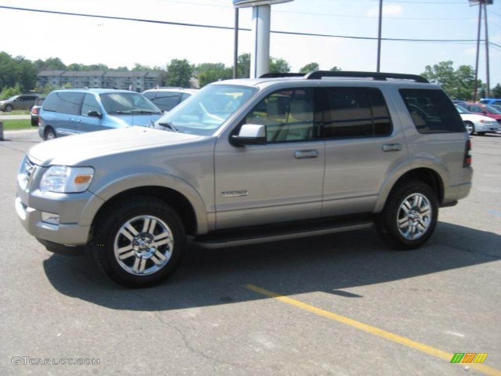 2008 Explorer Eddie Bauer 4x4 - Vapor Silver Metallic / Camel photo #7