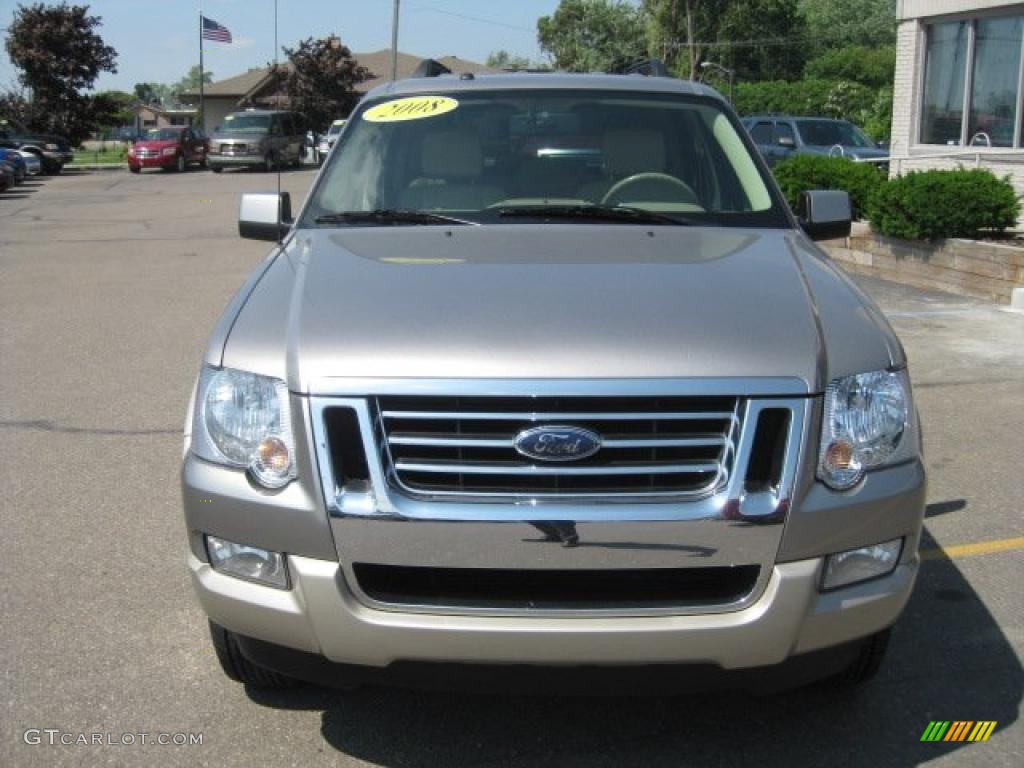 2008 Explorer Eddie Bauer 4x4 - Vapor Silver Metallic / Camel photo #9