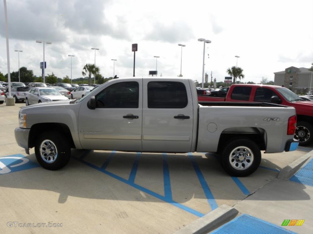 2008 Silverado 1500 LS Crew Cab 4x4 - Silver Birch Metallic / Dark Titanium photo #2