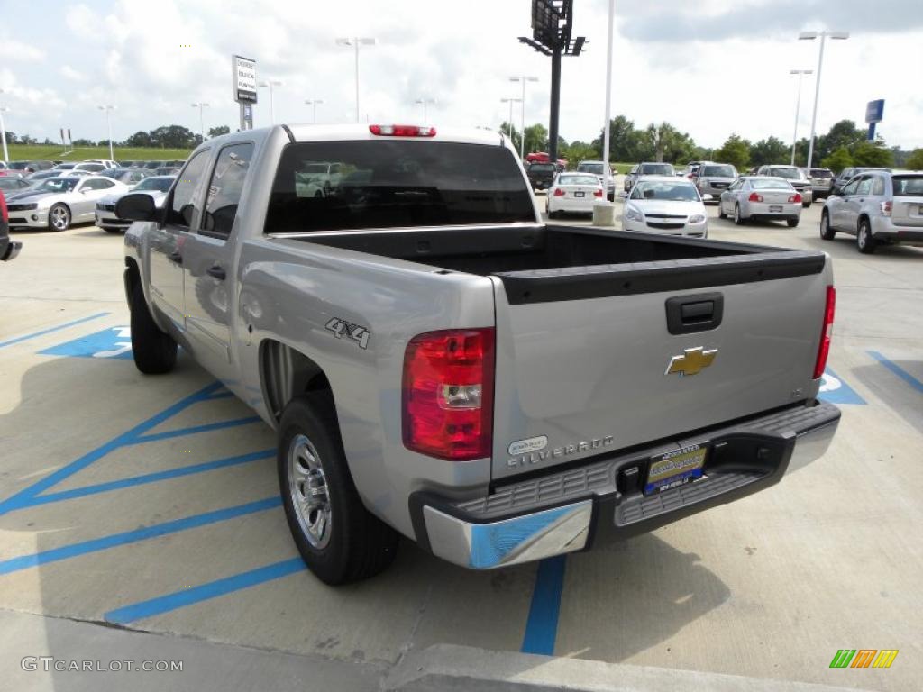 2008 Silverado 1500 LS Crew Cab 4x4 - Silver Birch Metallic / Dark Titanium photo #3